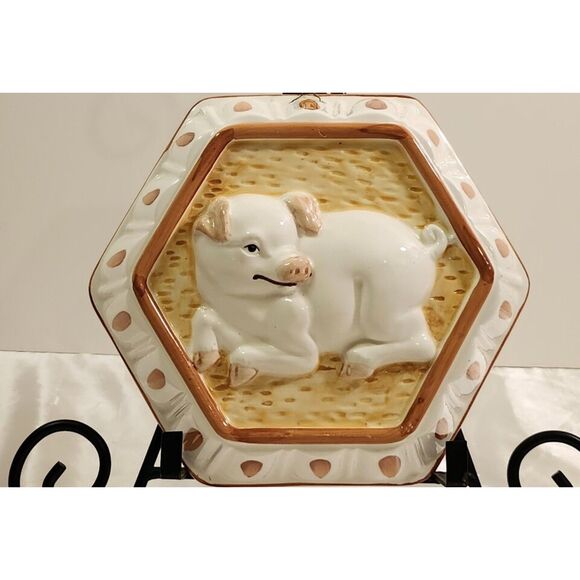 HIMARK Gourmet Kitchen Vintage Ceramic Pig Mold Jello Wall Hanging MCM Kitsch - Picture 3 of 12